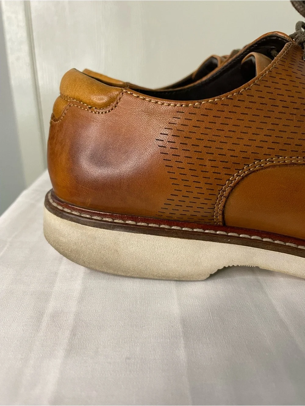Johnston & Murphy Brown Leather Cap Toe Oxfords 10.5M